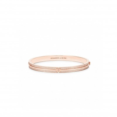 TIFFANY T PAVÉ DIAMOND HINGED BANGLE 60153440